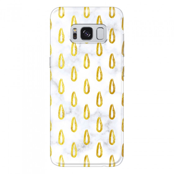 SAMSUNG - Galaxy S8 - Soft Clear Case - Marble Drops