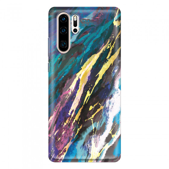 HUAWEI - P30 Pro - Soft Clear Case - Marble Bahama Blue
