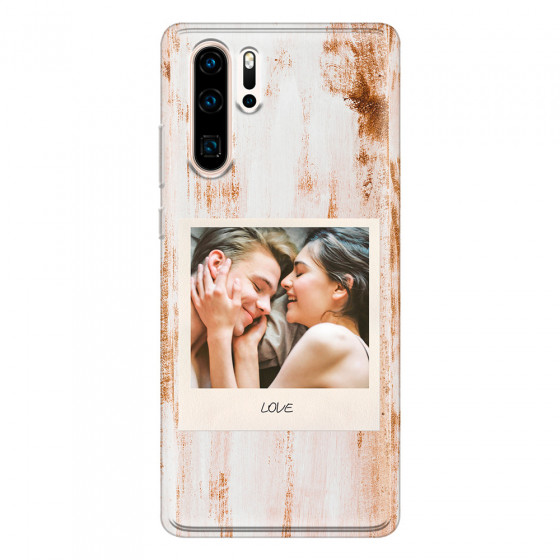 HUAWEI - P30 Pro - Soft Clear Case - Wooden Polaroid