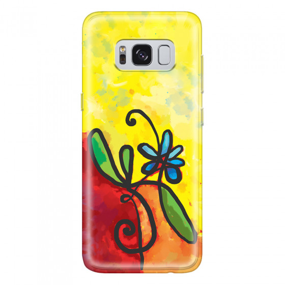 SAMSUNG - Galaxy S8 Plus - Soft Clear Case - Flower in Picasso Style