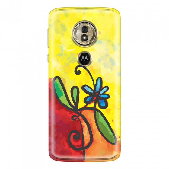 MOTOROLA by LENOVO - Moto G6 Play - Soft Clear Case - Flower in Picasso Style