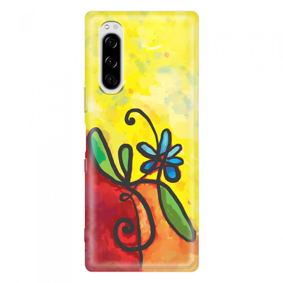 SONY - Sony Xperia 5 - Soft Clear Case - Flower in Picasso Style