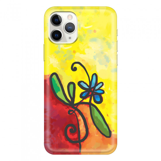 APPLE - iPhone 11 Pro - Soft Clear Case - Flower in Picasso Style