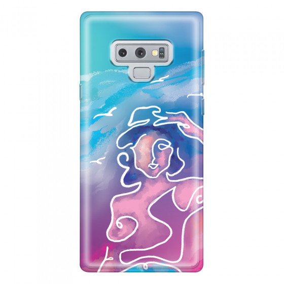 SAMSUNG - Galaxy Note 9 - Soft Clear Case - Lady With Seagulls