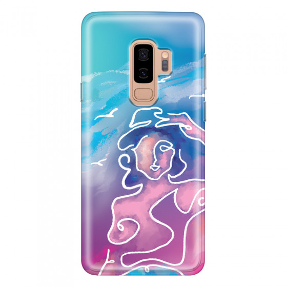 SAMSUNG - Galaxy S9 Plus 2018 - Soft Clear Case - Lady With Seagulls