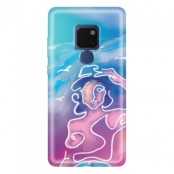 HUAWEI - Mate 20 - Soft Clear Case - Lady With Seagulls