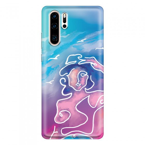 HUAWEI - P30 Pro - Soft Clear Case - Lady With Seagulls