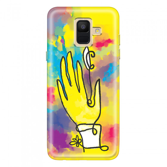 SAMSUNG - Galaxy A6 2018 - Soft Clear Case - Abstract Hand Paint