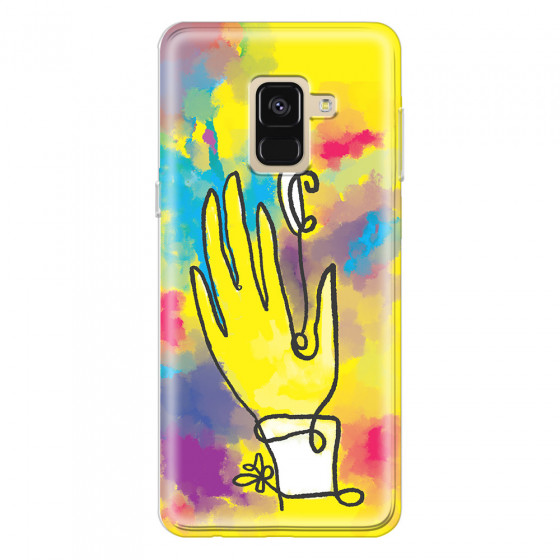 SAMSUNG - Galaxy A8 - Soft Clear Case - Abstract Hand Paint