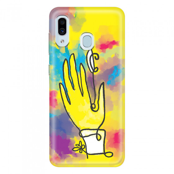 SAMSUNG - Galaxy A20 / A30 - Soft Clear Case - Abstract Hand Paint