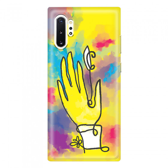 SAMSUNG - Galaxy Note 10 Plus - Soft Clear Case - Abstract Hand Paint