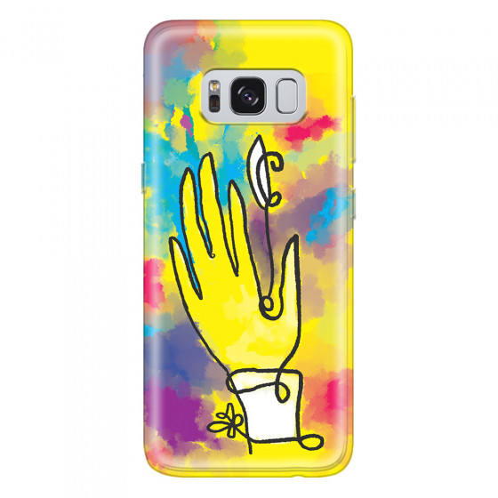 SAMSUNG - Galaxy S8 Plus - Soft Clear Case - Abstract Hand Paint