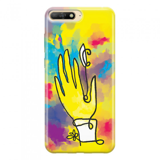 HUAWEI - Y6 2018 - Soft Clear Case - Abstract Hand Paint