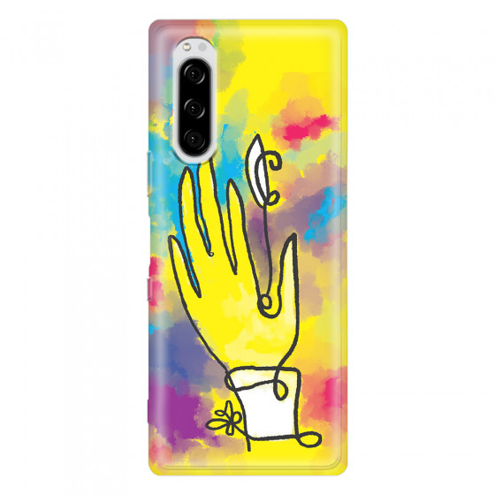 SONY - Sony Xperia 5 - Soft Clear Case - Abstract Hand Paint