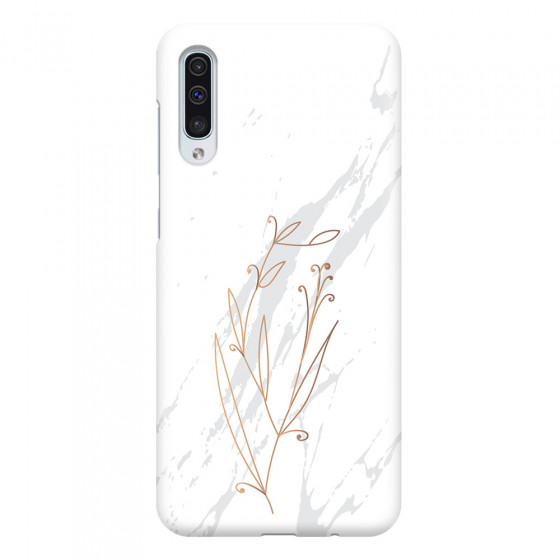 SAMSUNG - Galaxy A50 - 3D Snap Case - White Marble Flowers