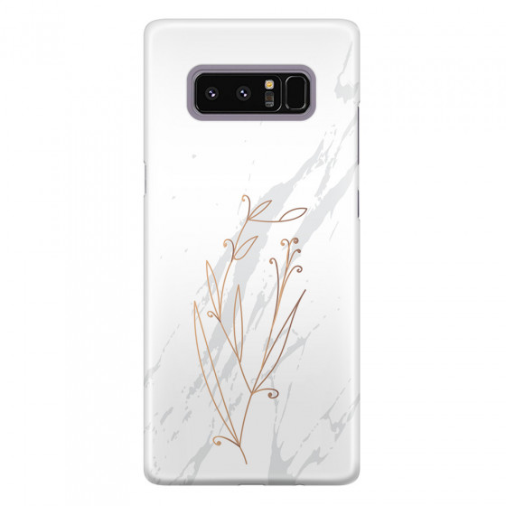 SAMSUNG - Galaxy Note 8 - 3D Snap Case - White Marble Flowers