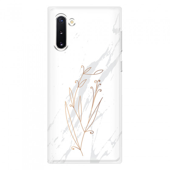 SAMSUNG - Galaxy Note 10 - Soft Clear Case - White Marble Flowers