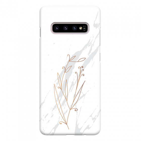 SAMSUNG - Galaxy S10 Plus - 3D Snap Case - White Marble Flowers
