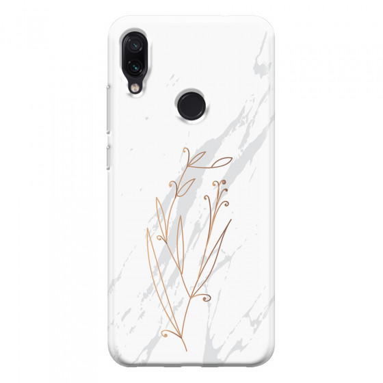 XIAOMI - Redmi Note 7/7 Pro - Soft Clear Case - White Marble Flowers