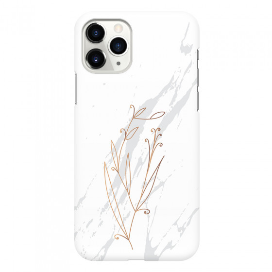 APPLE - iPhone 11 Pro Max - 3D Snap Case - White Marble Flowers