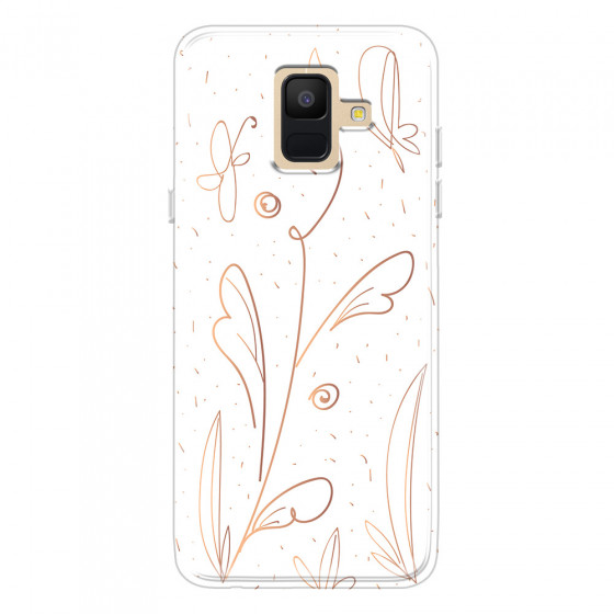 SAMSUNG - Galaxy A6 2018 - Soft Clear Case - Flowers In Style