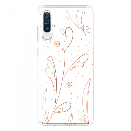 SAMSUNG - Galaxy A70 - Soft Clear Case - Flowers In Style