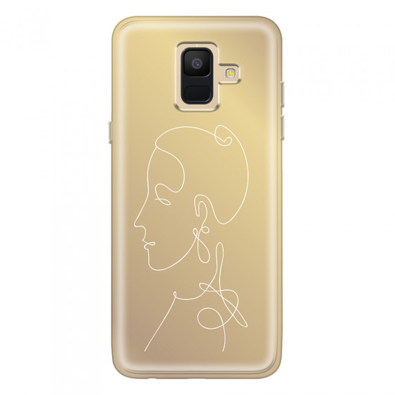 SAMSUNG - Galaxy A6 2018 - Soft Clear Case - Golden Lady