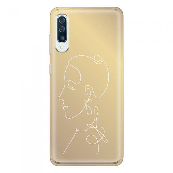 SAMSUNG - Galaxy A50 - Soft Clear Case - Golden Lady