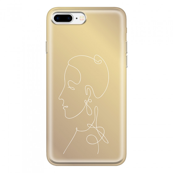 APPLE - iPhone 7 Plus - Soft Clear Case - Golden Lady