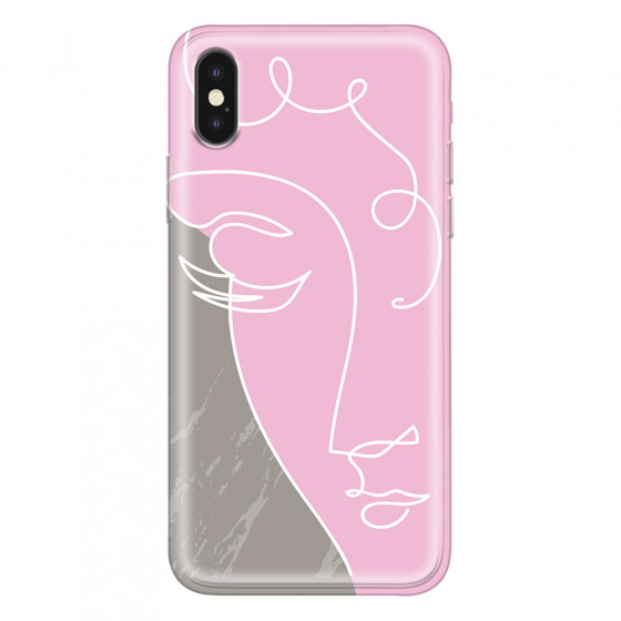 APPLE - iPhone XS - Soft Clear Case - Miss Pink