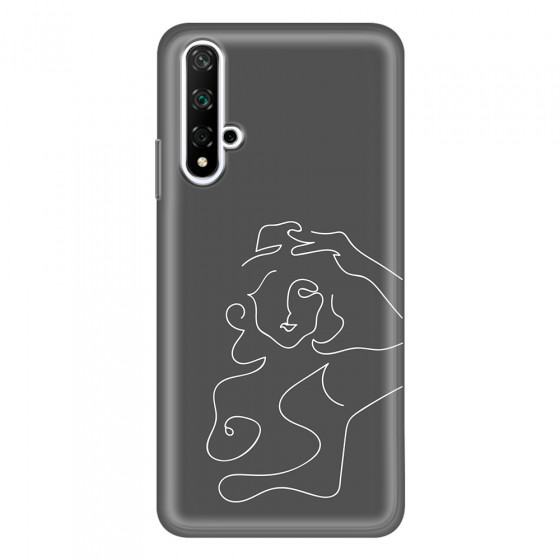 HONOR - Honor 20 - Soft Clear Case - Grey Silhouette