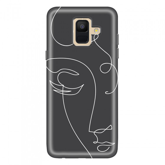 SAMSUNG - Galaxy A6 2018 - Soft Clear Case - Light Portrait in Picasso Style