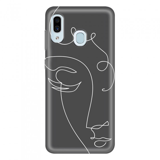 SAMSUNG - Galaxy A20 / A30 - Soft Clear Case - Light Portrait in Picasso Style