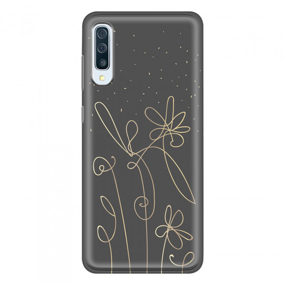 SAMSUNG - Galaxy A50 - Soft Clear Case - Midnight Flowers