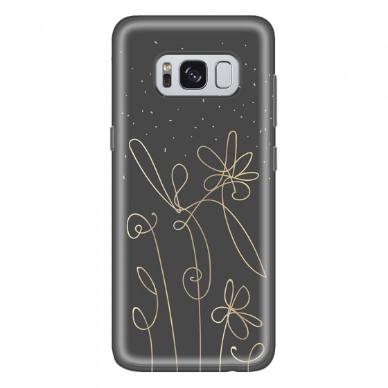 SAMSUNG - Galaxy S8 - Soft Clear Case - Midnight Flowers