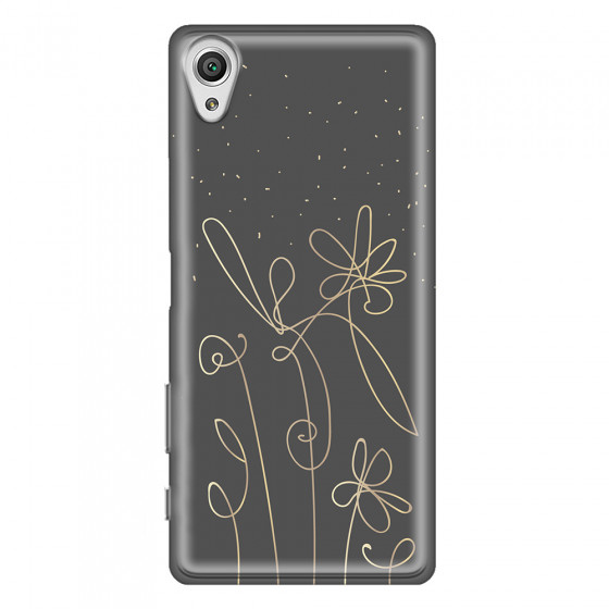 SONY - Sony Xperia XA1 - Soft Clear Case - Midnight Flowers