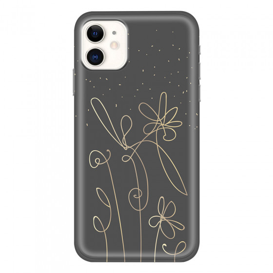APPLE - iPhone 11 - Soft Clear Case - Midnight Flowers