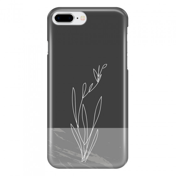 APPLE - iPhone 7 Plus - 3D Snap Case - Dark Grey Marble Flower