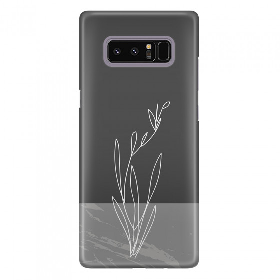 SAMSUNG - Galaxy Note 8 - 3D Snap Case - Dark Grey Marble Flower