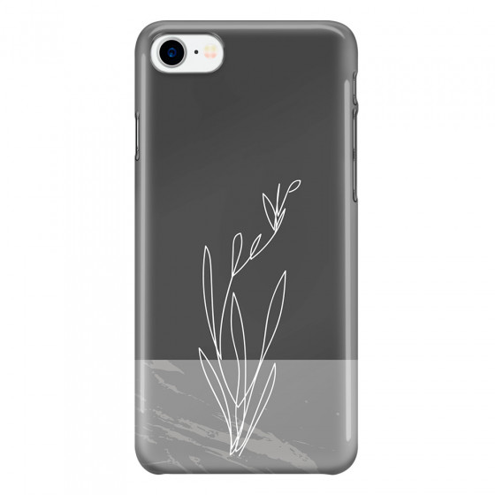 APPLE - iPhone 7 - 3D Snap Case - Dark Grey Marble Flower