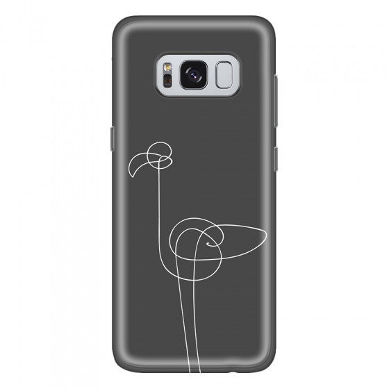 SAMSUNG - Galaxy S8 Plus - Soft Clear Case - Flamingo Drawing
