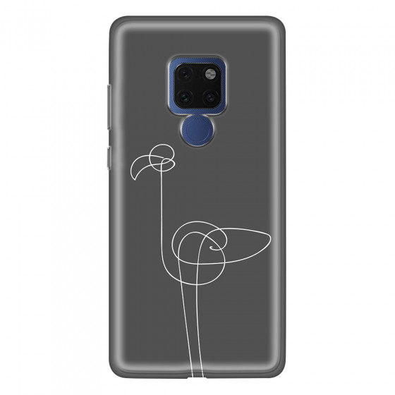 HUAWEI - Mate 20 - Soft Clear Case - Flamingo Drawing