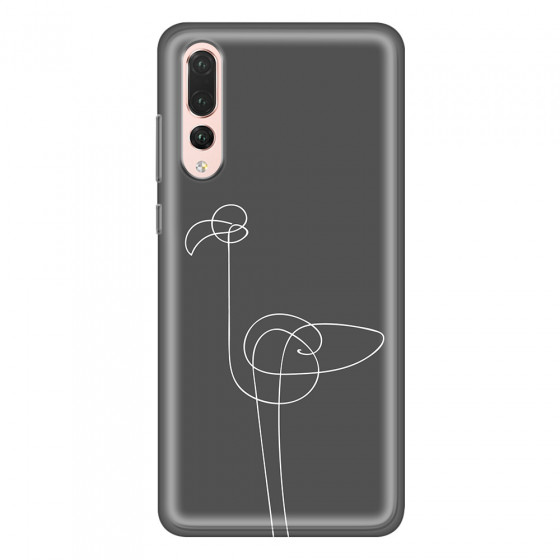 HUAWEI - P20 Pro - Soft Clear Case - Flamingo Drawing