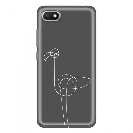 XIAOMI - Redmi 6A - Soft Clear Case - Flamingo Drawing