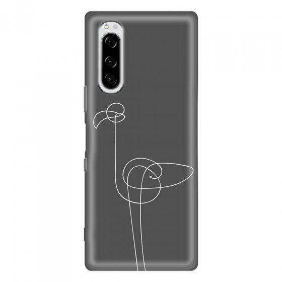 SONY - Sony Xperia 5 - Soft Clear Case - Flamingo Drawing