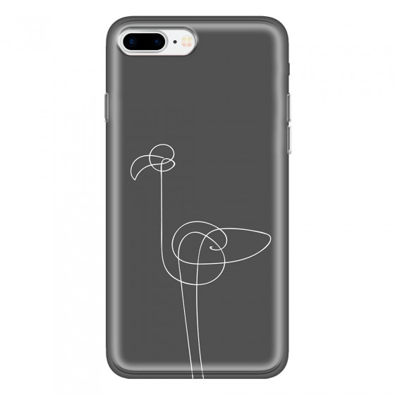 APPLE - iPhone 7 Plus - Soft Clear Case - Flamingo Drawing