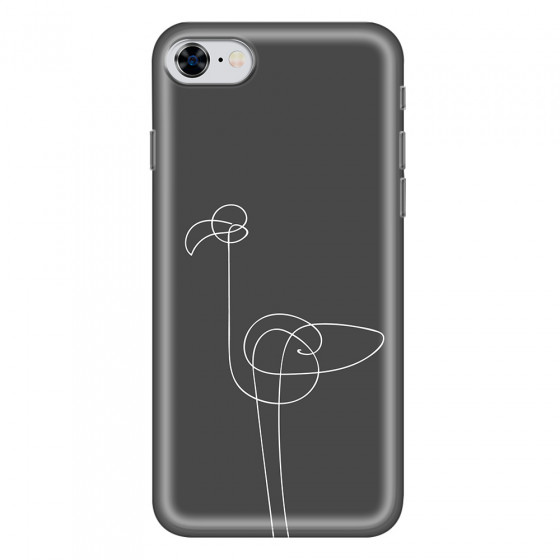 APPLE - iPhone 8 - Soft Clear Case - Flamingo Drawing