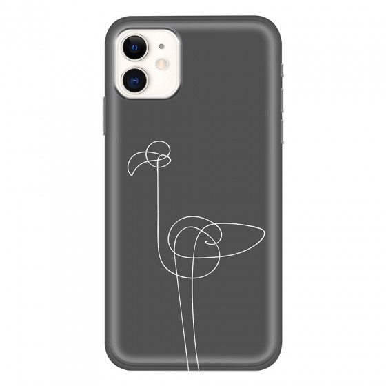 APPLE - iPhone 11 - Soft Clear Case - Flamingo Drawing
