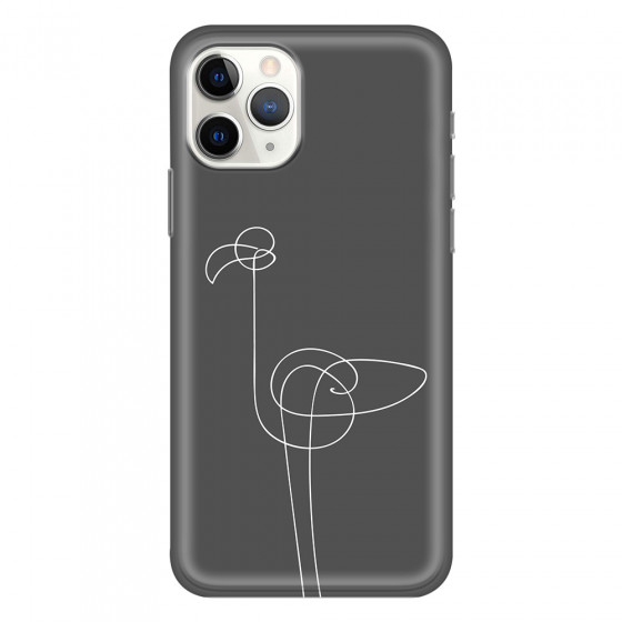APPLE - iPhone 11 Pro - Soft Clear Case - Flamingo Drawing