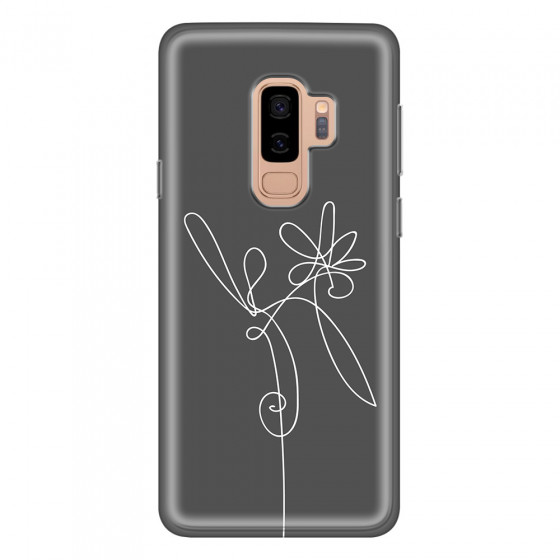 SAMSUNG - Galaxy S9 Plus 2018 - Soft Clear Case - Flower In The Dark